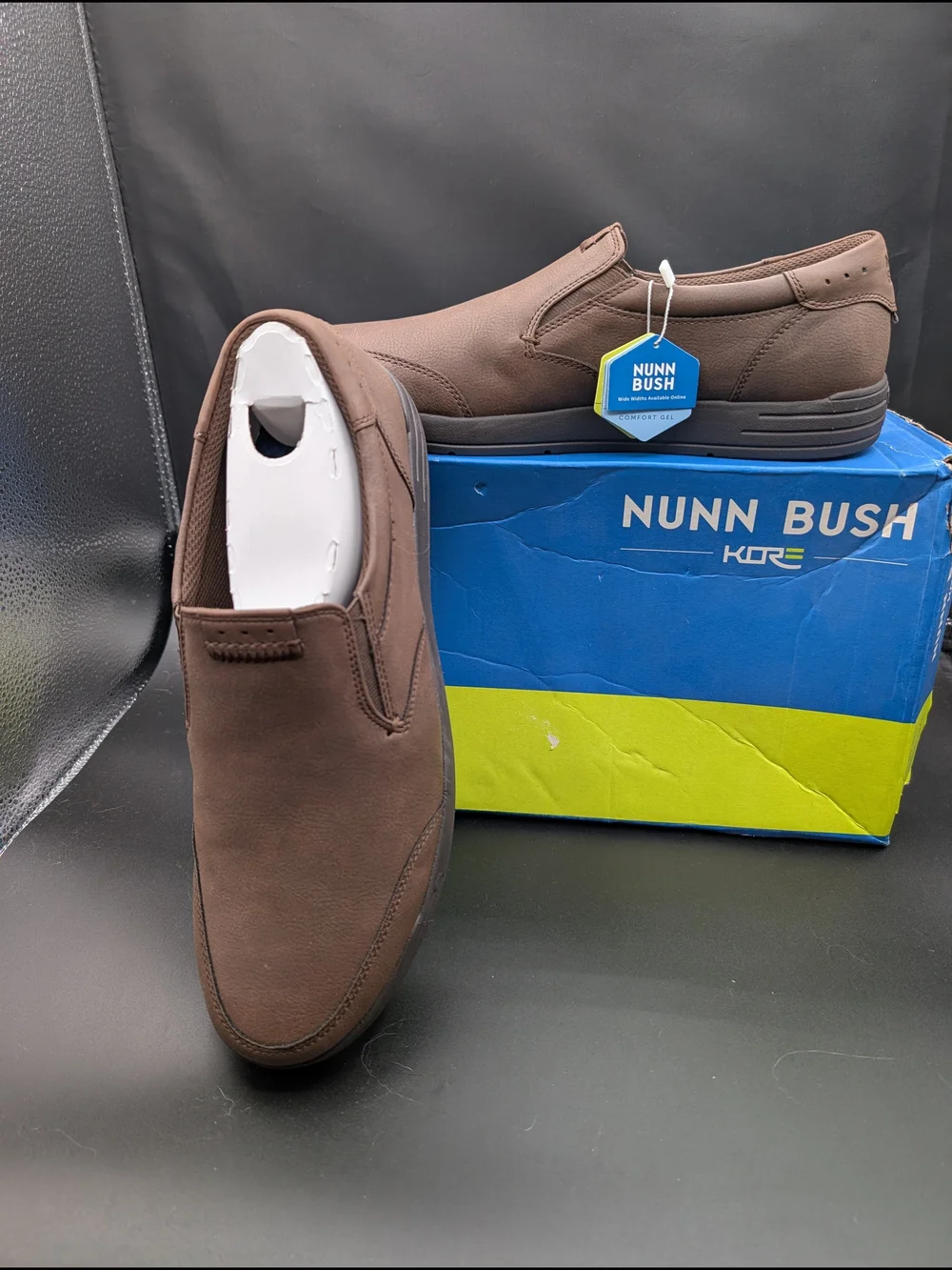 Nunn Bush Men’s Brown Slip-On Loafers